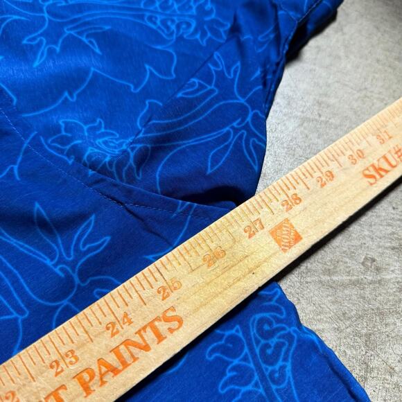 Y2K No Boundaries Blue Hawaiian Short Sleeve Button Down Shirt - Picture 7 of 8